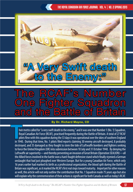 “A Very Swift Death to the Enemy”: the RCAF's Number 1 Fighter