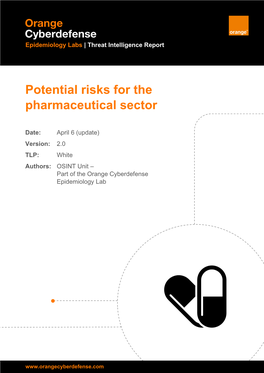 Potential Risks for the Pharmaceutical Sector