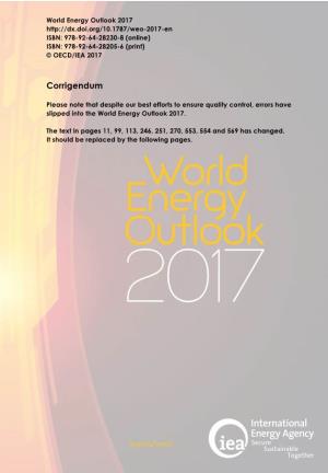 World Energy Outlook-2017