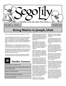 Going Native in Joseph, Utah