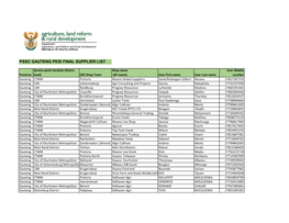 Pssc Gauteng Pesi Final Supplier List