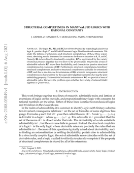 Structural Completeness in Many-Valued Logics with Rational Constants