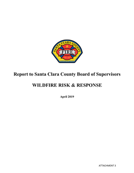 Report to County Board of Supervisors on Wildfire Risk and Response
