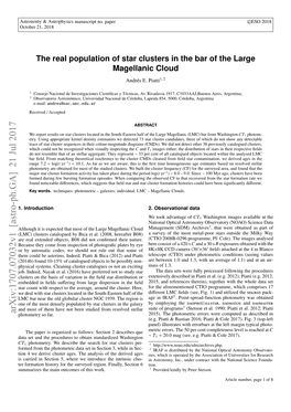 The Real Population of Star Clusters in the Bar of the Large Magellanic Cloud Andrés E