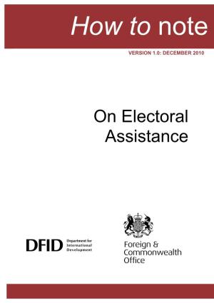 On Electoral Assistance