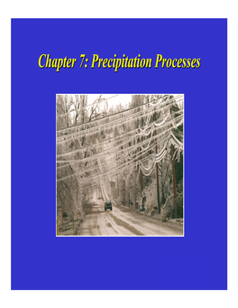 Precipitation Processesprocesses