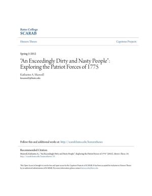Exploring the Patriot Forces of 1775 Katharine A