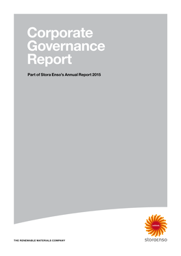 Stora Enso Corporate Governance Report 2015 1