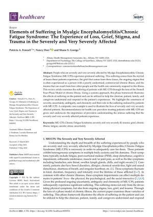Elements of Suffering in Myalgic Encephalomyelitis/Chronic