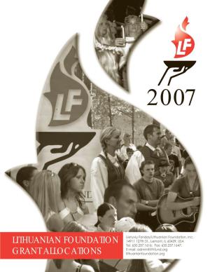 2007 LF Grant Allocation Report