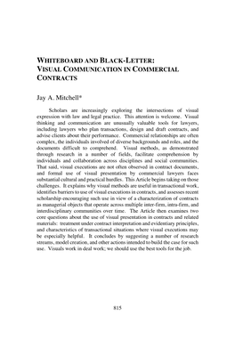 Visual Communication in Commercial Contracts