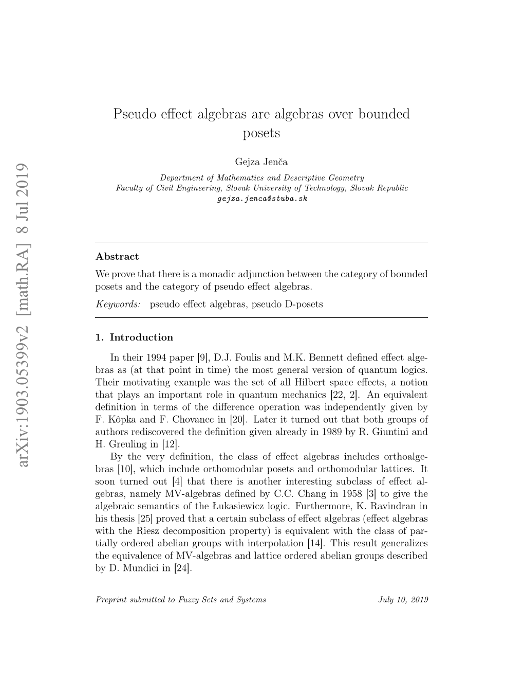 Pseudo Effect Algebras Are Algebras Over Bounded Posets