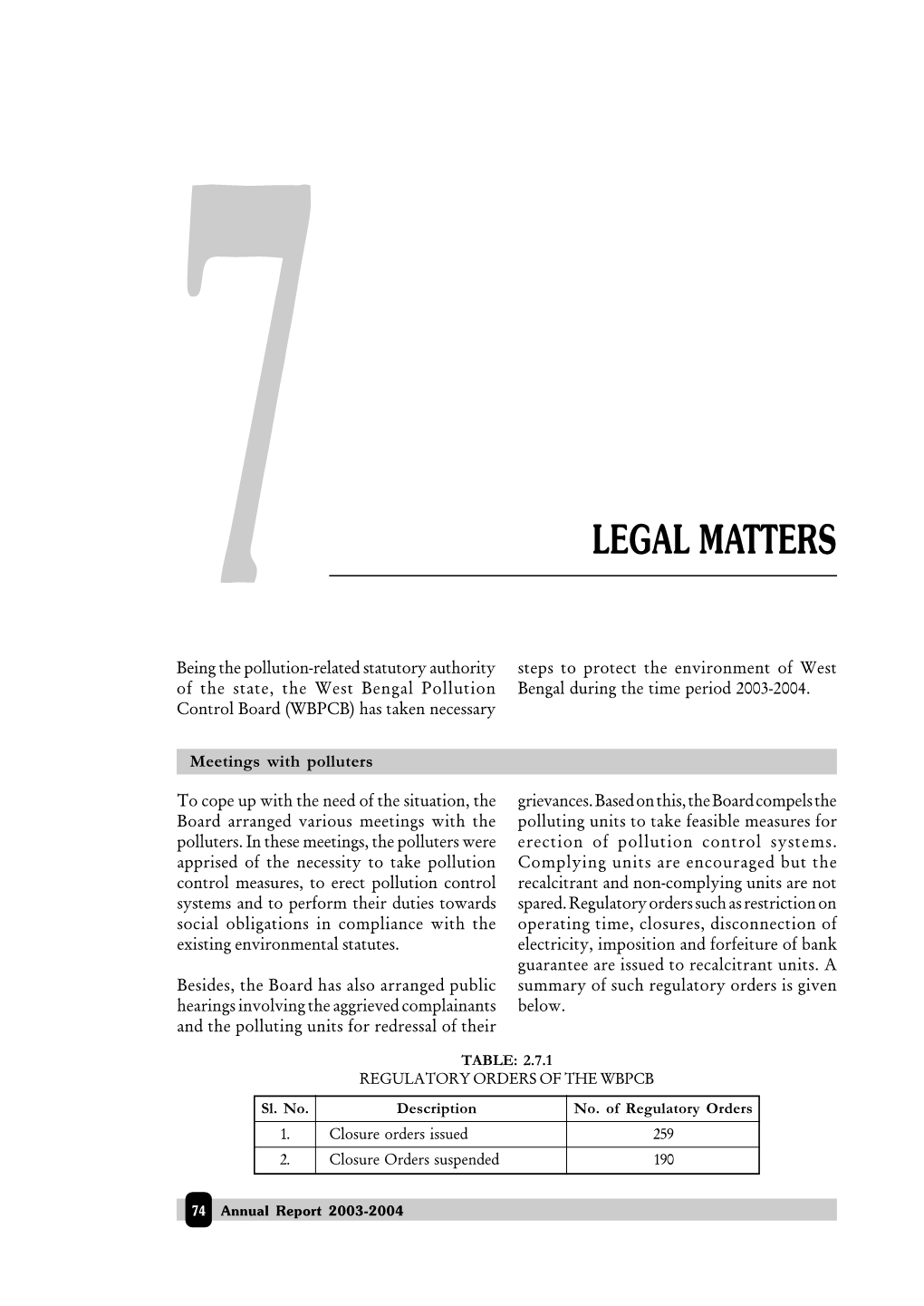 Legal Matters