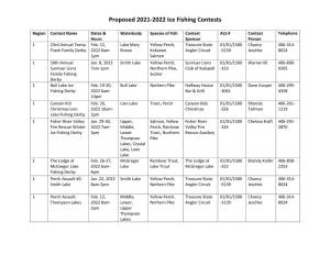 Proposed 2021-2022 Ice Fishing Contests