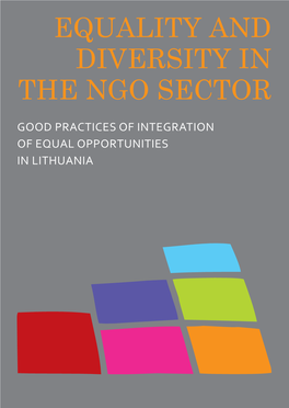 Equality and Diversity in the Ngo Sector
