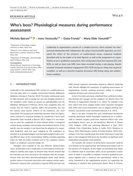 Who's Boss? Physiological Measures During Performance Assessment