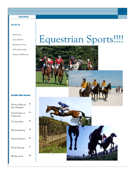 Equestrian Sports!!!! Mackenzie Forno