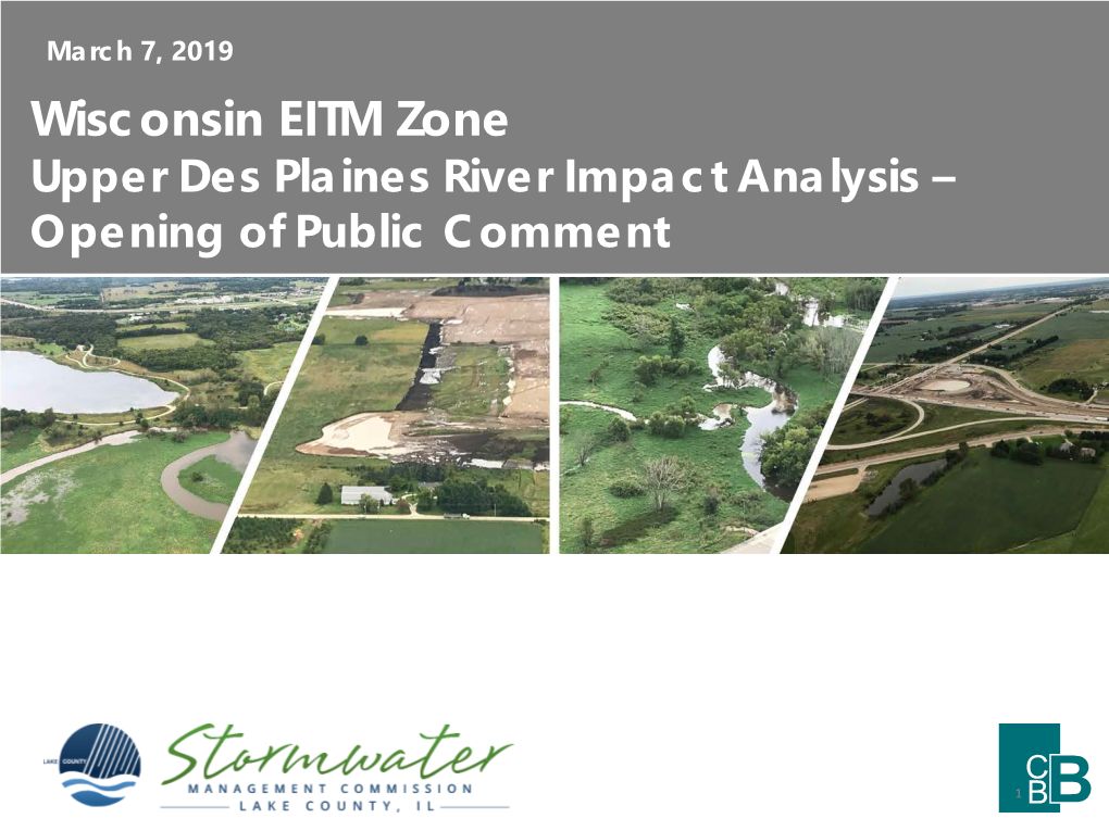 Wisconsin EITM Zone Upper Des Plaines River Impact Analysis – Opening of Public Comment