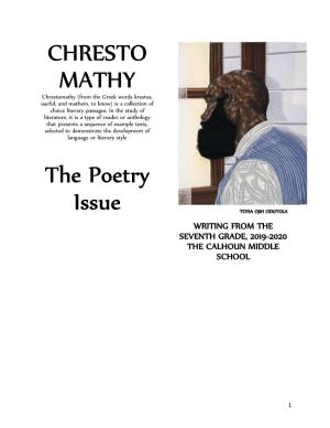 CHRESTO MATHY the Poetry Issue