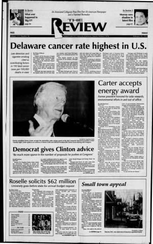 Delaware Cancer Rate Highest in U.S