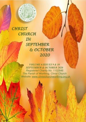 Christ Church in September & October 2020
