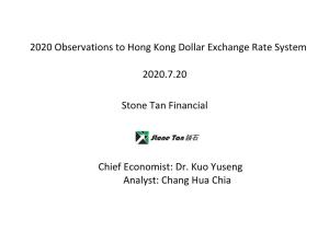 2020 Observations to Hong Kong Dollar Exchange Rate System