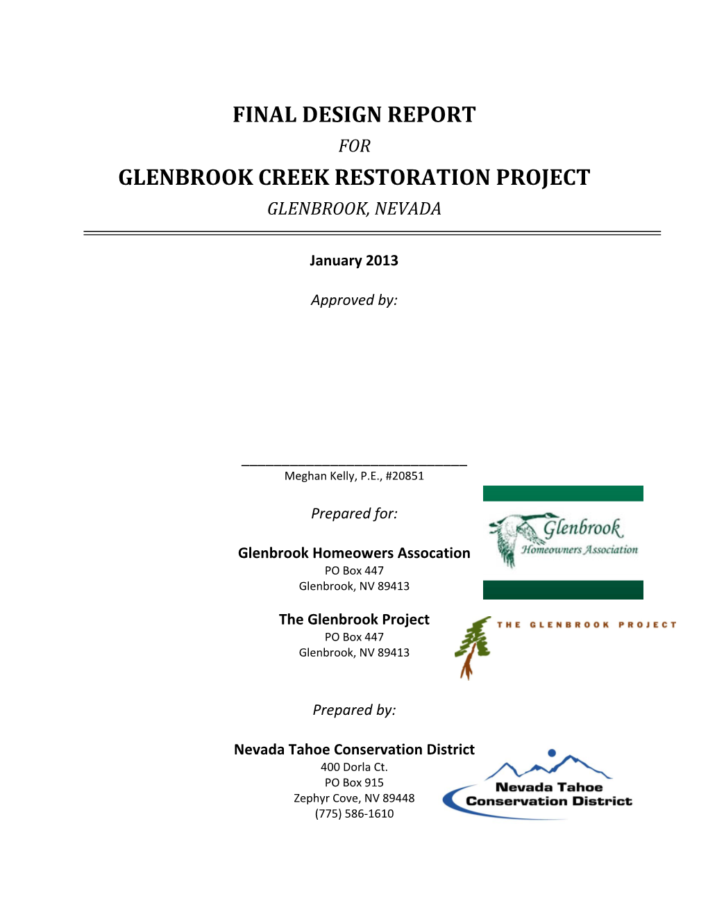 Final Design Report Glenbrook Creek