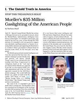 Mueller's $35 Million Gaslighting of the American People