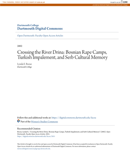 Bosnian Rape Camps, Turkish Impalement, and Serb Cultural Memory Lynda E