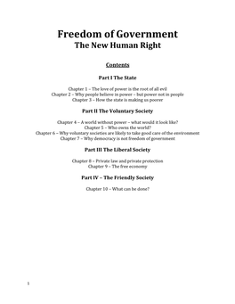 Freedom of Government the New Human Right