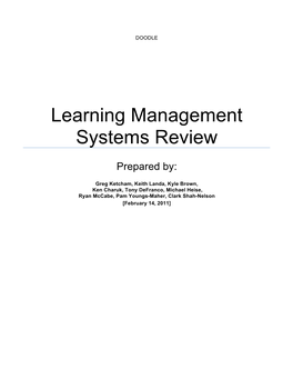 Learning Management Systems Review