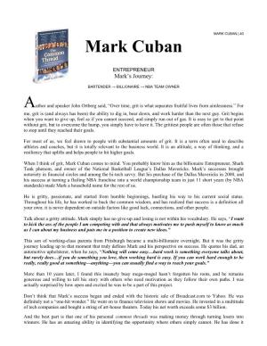 MARK CUBAN | 40 Mark Cuban