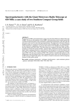 Spectropolarimetry with the Giant Metrewave Radio Telescope at 610 Mhz: a Case Study of Two Southern Compact Group Fields