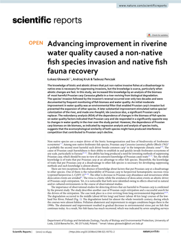 Advancing Improvement in Riverine Water Quality Caused a Non-Native Fish Species Invasion and Native Fish Fauna Recovery