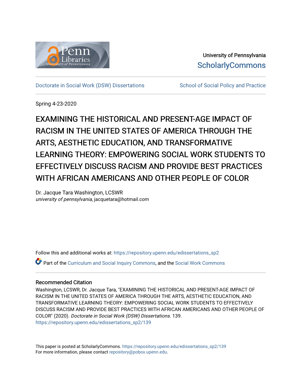 Examining the Historical and Present-Age Impact of Racism in The