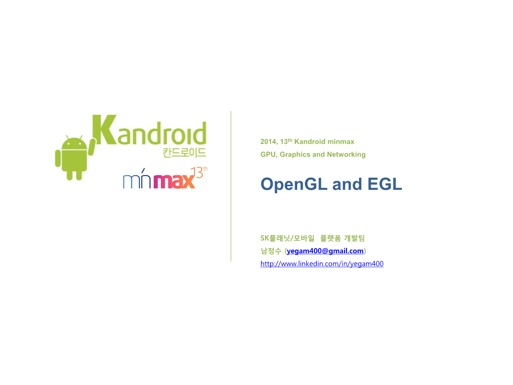 Opengl and EGL