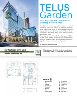 TELUS Gargen: Best Practice for Commercial Building Performance