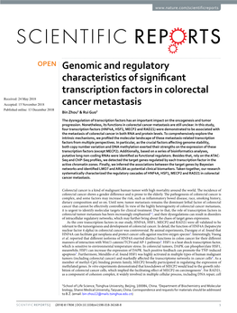 Genomic and Regulatory Characteristics of Significant