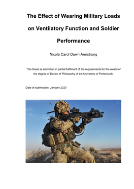The Effect of Wearing Military Loads on Ventilatory Function and Soldier Performance