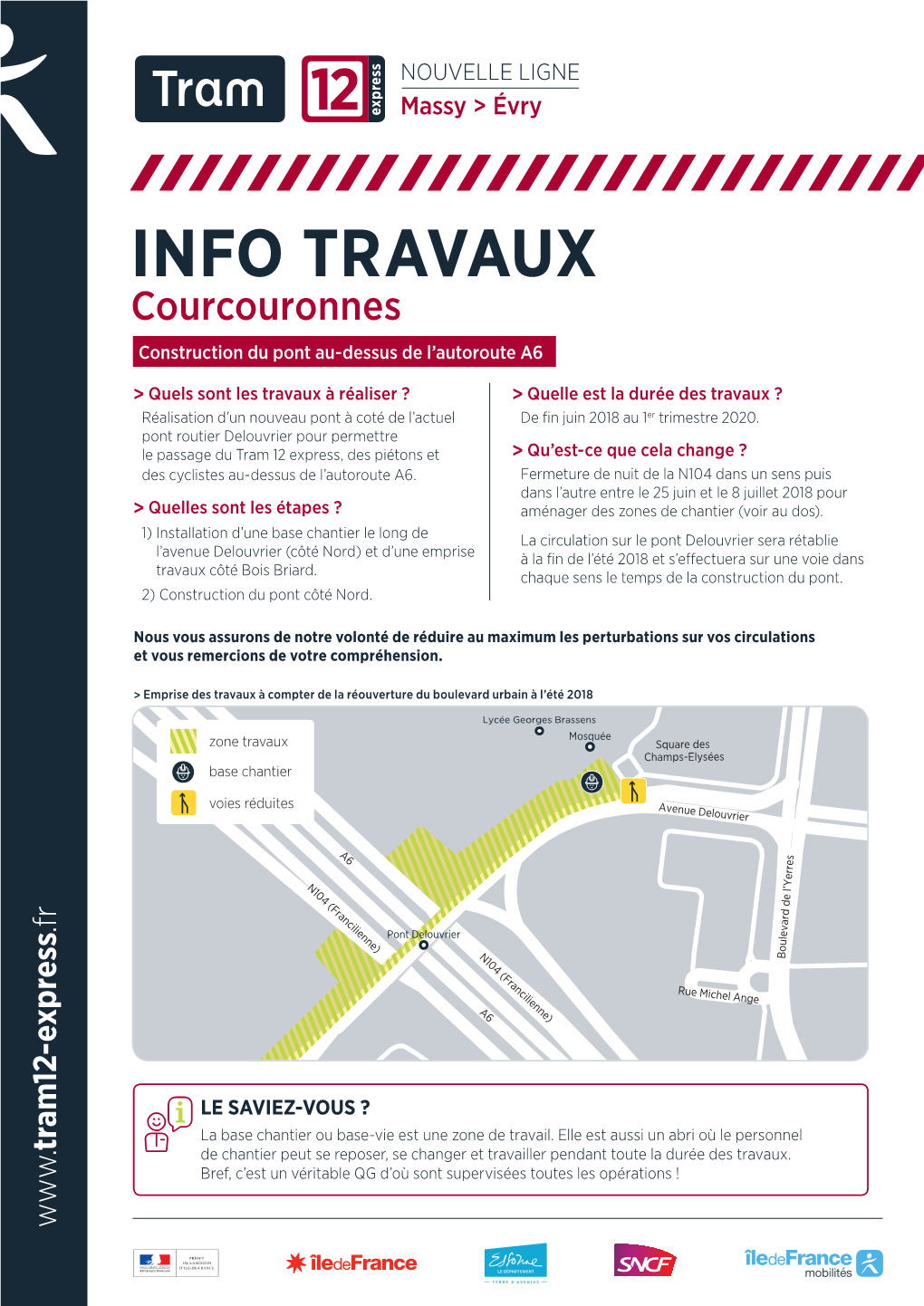 INFO TRAVAUX Courcouronnes Construction Du Pont Au-Dessus De L’Autoroute A6