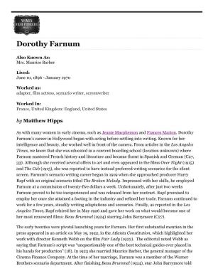Dorothy Farnum