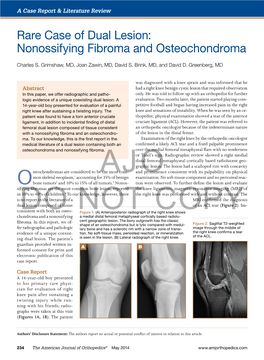 Nonossifying Fibroma and Osteochondroma