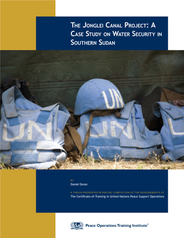 The Jonglei Canal Project: a Case Study on Water Security in Southern Sudan