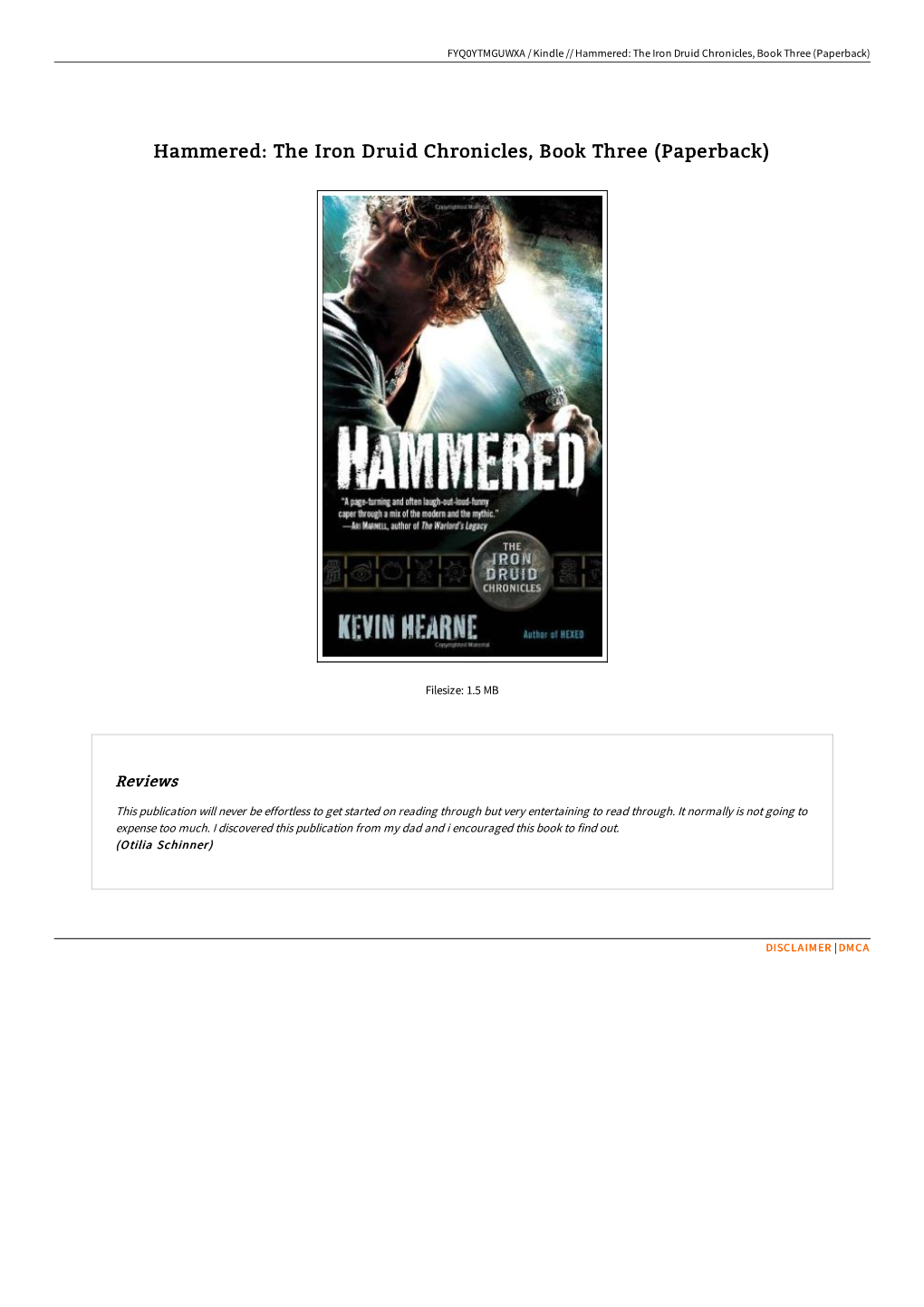 Read Book > Hammered: the Iron Druid Chronicles, Book Three