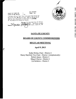 Santa Fe County Board of County Commissioners Regularmeeting of April 9, 2013 Page 6
