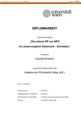 Diplomarbeit