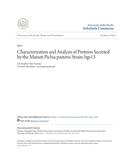 Characterization and Analysis of Proteins Secreted by the Mutant