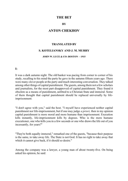 The Bet Anton Chekhov
