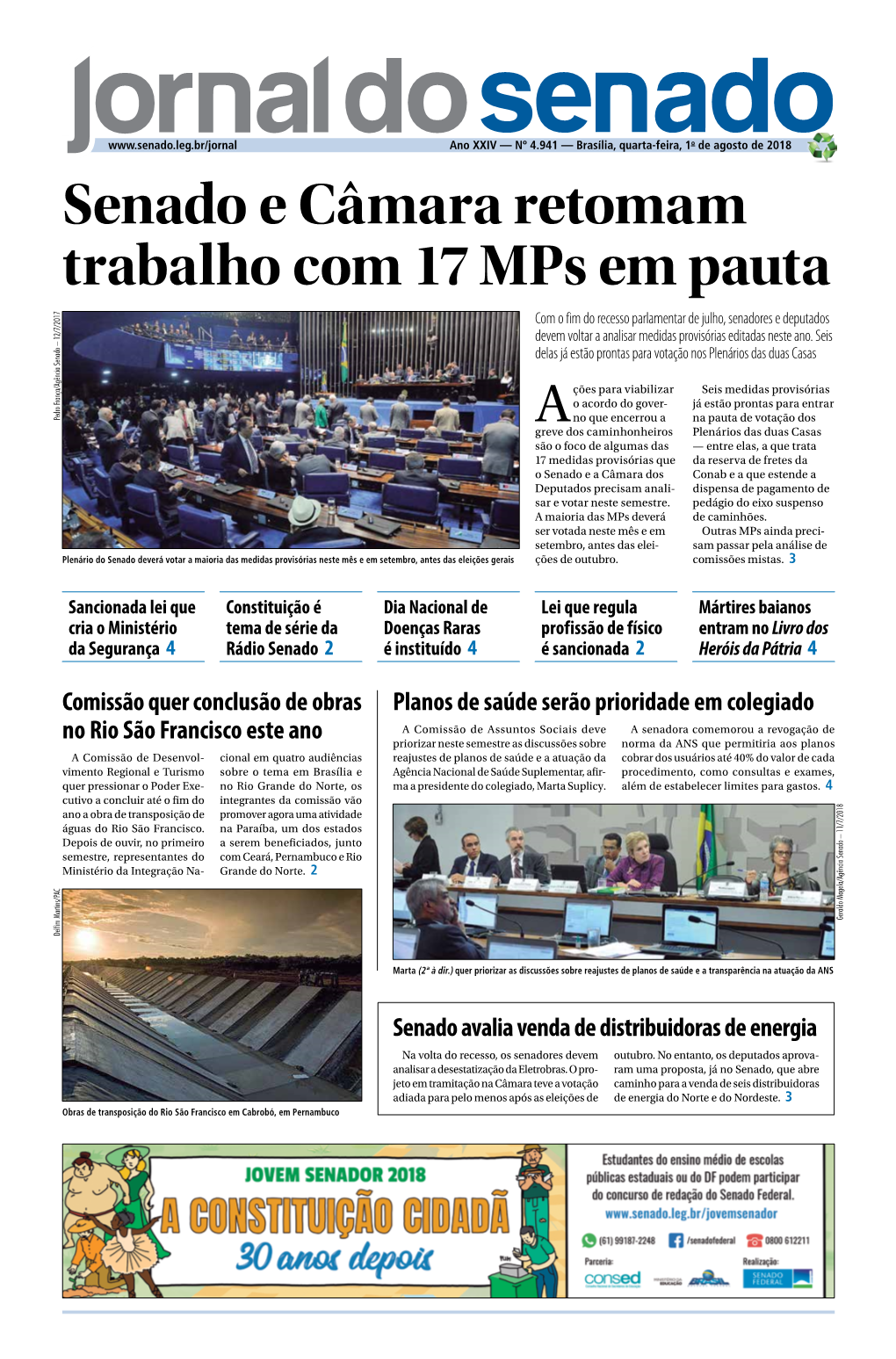 Senado E Câmara Retomam Trabalho Com 17 Mps Em Pauta