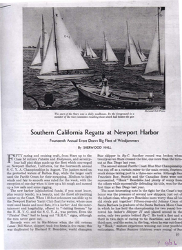 Southern California Regatta at Newport Harbor Fourteenth Annual Event Draws Big Fleet of Windjammers